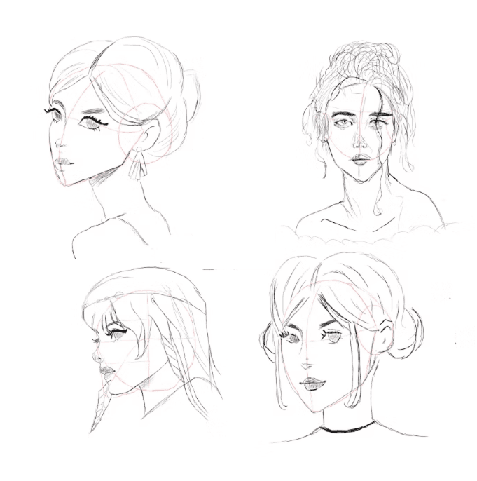 Female Portrait Sketches